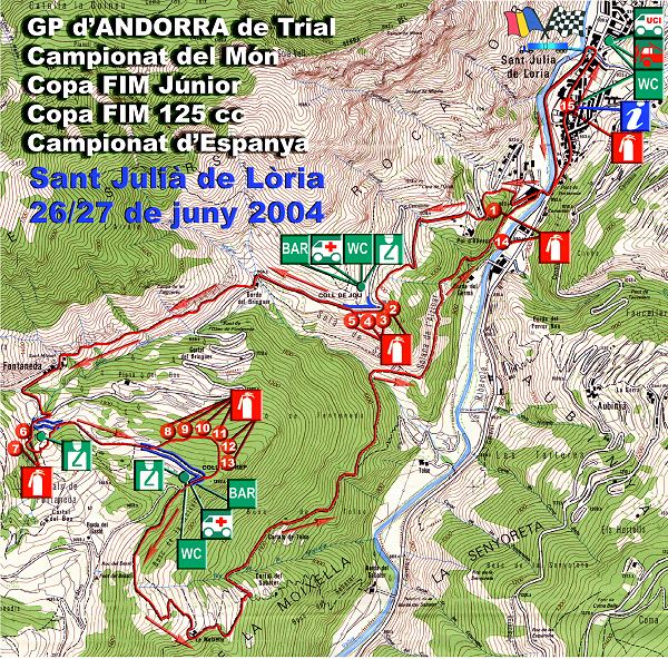 Campeonato del mundo de trial moto GP de Andorra 2004 - Championnat du monde de trial moto - La Rabassa - GP d'Andorre 2004